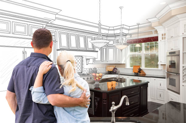 Custom kitchen cabinets installed in a Dunn Loring home